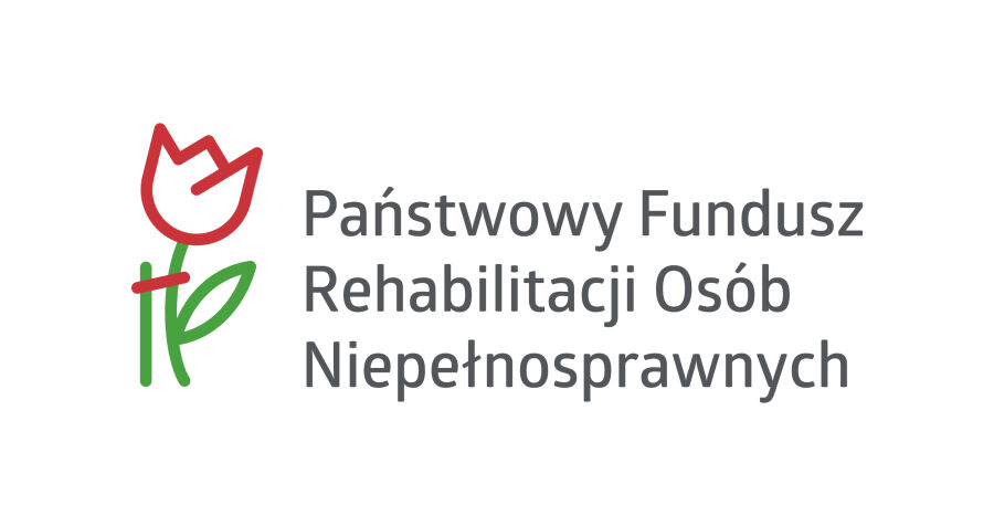 Grafika przedstawia logo Państwowego Funduszu Rehabilitacyjnego Osób Niepełnosprawnych  