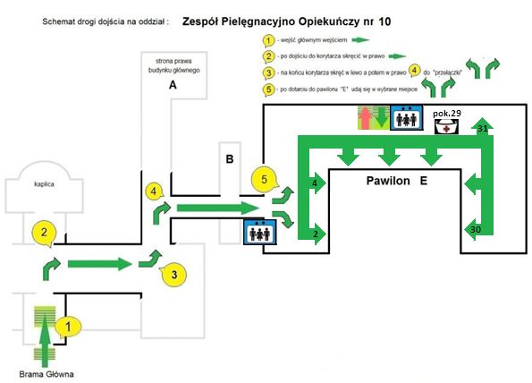 Mapka dojścia do ZPO 10