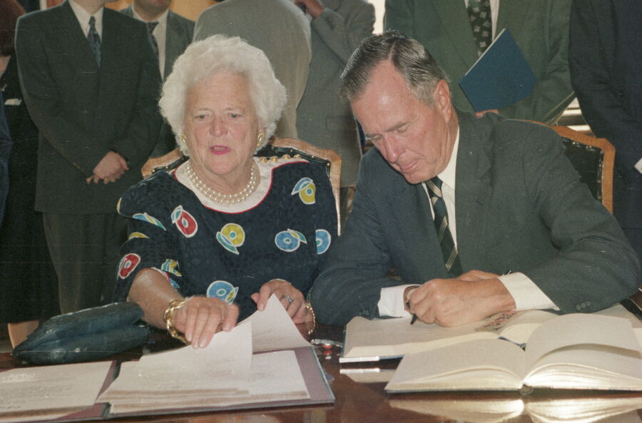 George i Barbara Bush w Krakowie