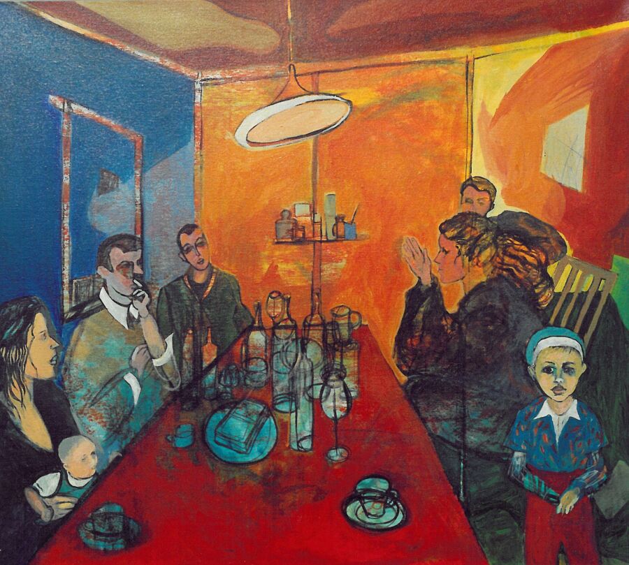 Pamiętnik. Portrety bliskie i dalekie – wernisaż, Nowy Rok na Starowiślnej, akryl na płótnie 68x77