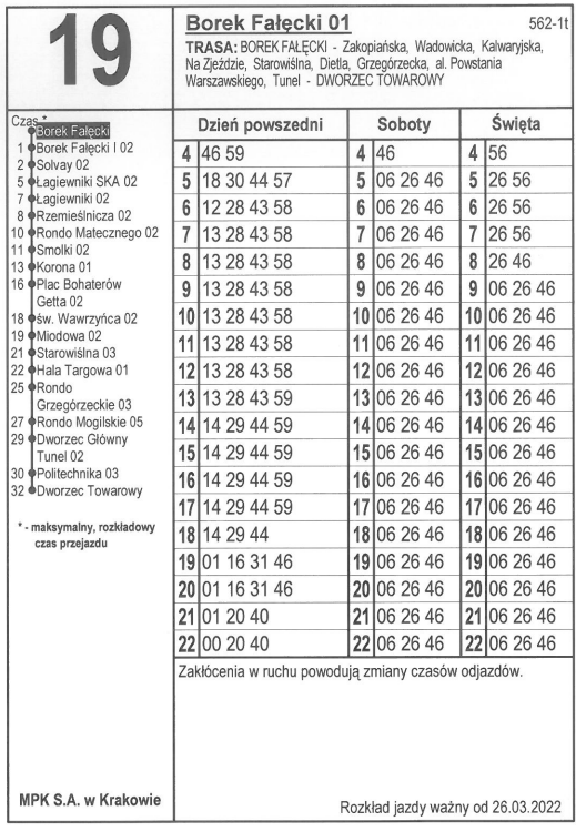 Nowa szata graficzna rozkładów jazdy