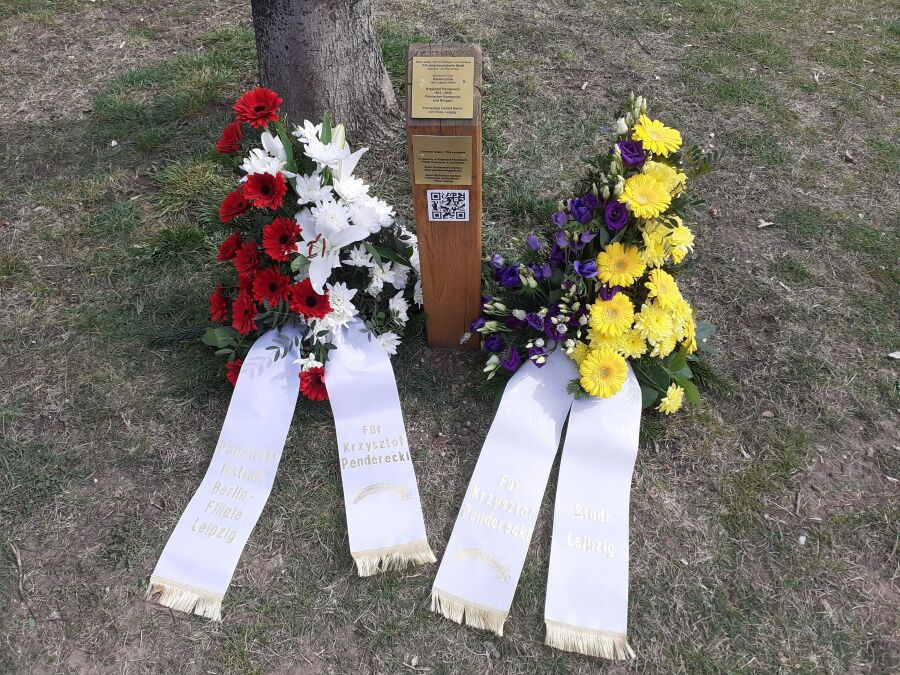 Upamiętnienie Krzysztofa Pendereckiego w Lipsku