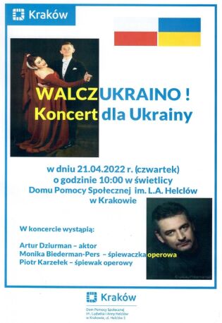 Koncert „Ukraino Walcz”.. Fot. DPS HELCLÓW W KRAKOWIE