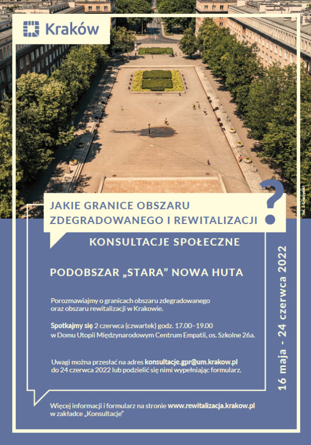 konsultacje plakat Nowa Huta