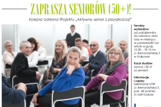 UTW JPII plakat. Fot. Kraków Dla Seniora