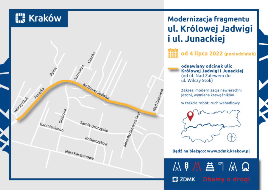 Modernizacja fragmentu ul. Królowej Jadwigi i Junackiej