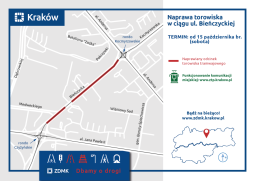Remont torowiska, od soboty ul. Bieńczycka bez tramwajów