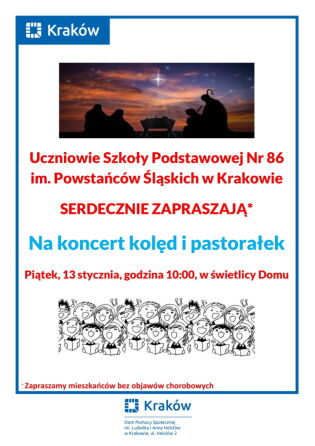 Uczniowskie kolędowanie na Helclów.