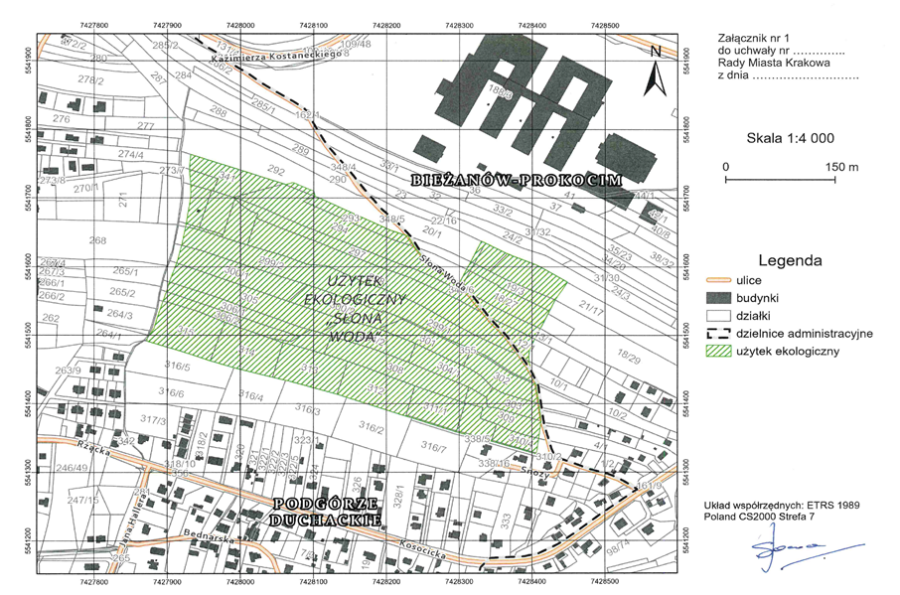 Mapa terenu Słona Woda