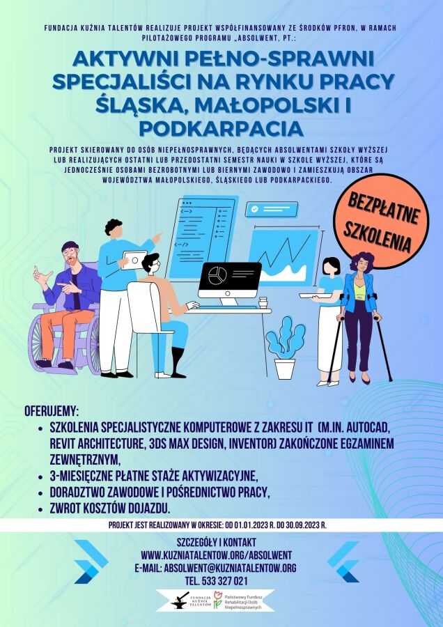 Projekt Aktywni pełno-sprawni specjaliści na rynku pracy Śląska, Małopolski i Podkarpacia