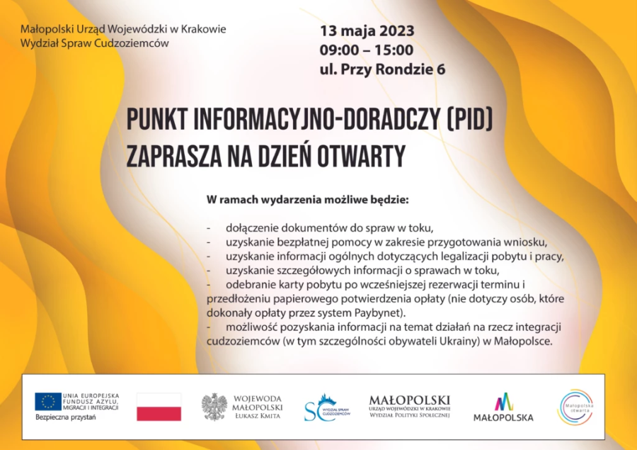 Dzień otwarty Punktu Informacyjno-Doradczego (PID) 13 maja 2023 r.