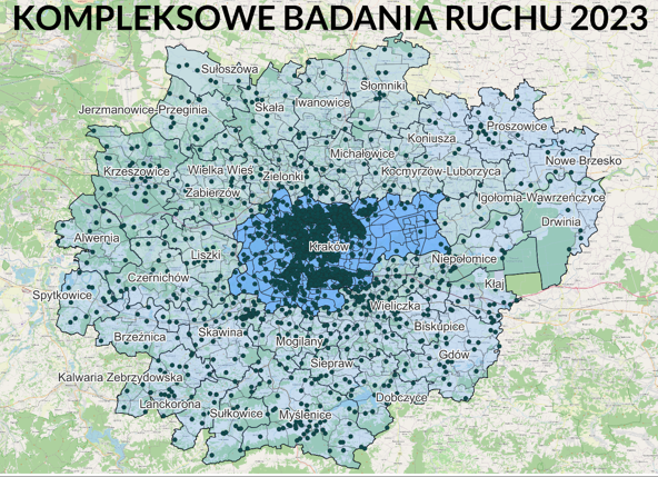 badania ruchu, mapa 