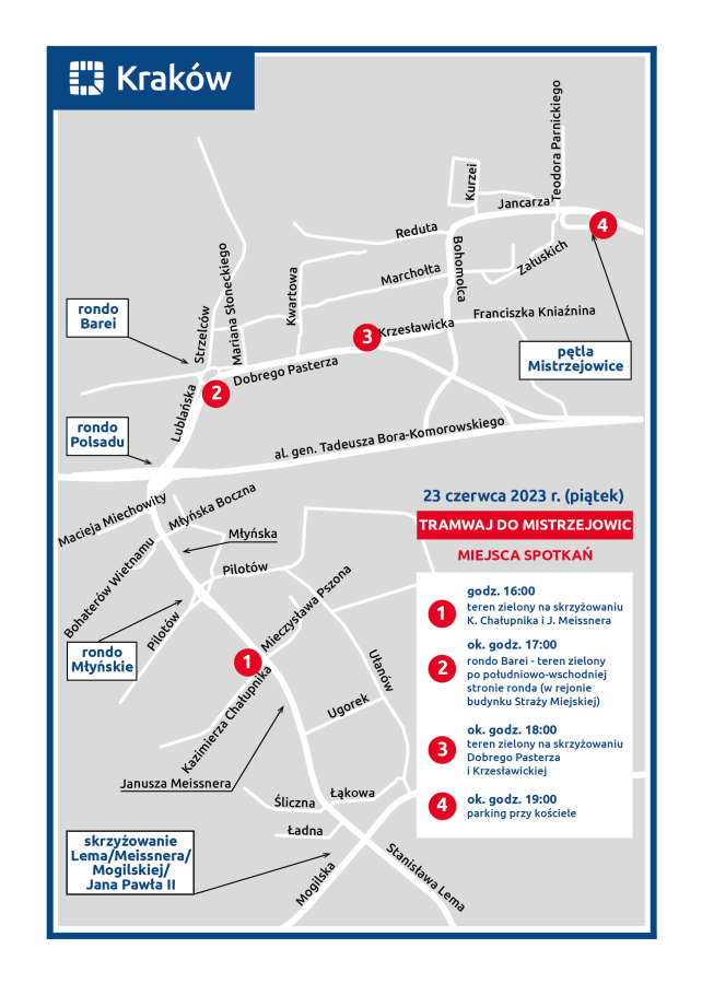 Tramwaj do Mistrzejowic