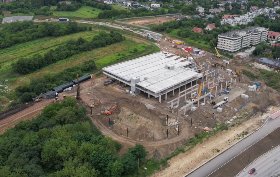 Zobacz budowę linii tramwajowej do Górki Narodowej z lotu ptaka