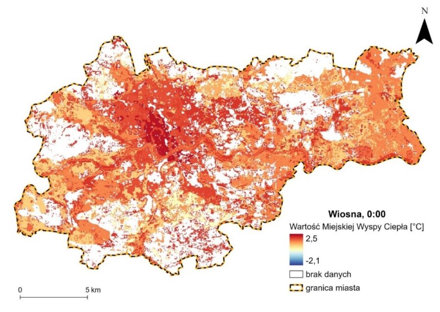 Miejska wyspa ciepła Rys.1