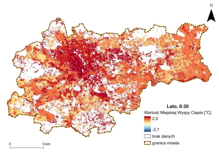 Miejska wyspa ciepła Rys.2