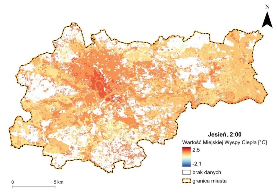 Miejska wyspa ciepła Rys.3