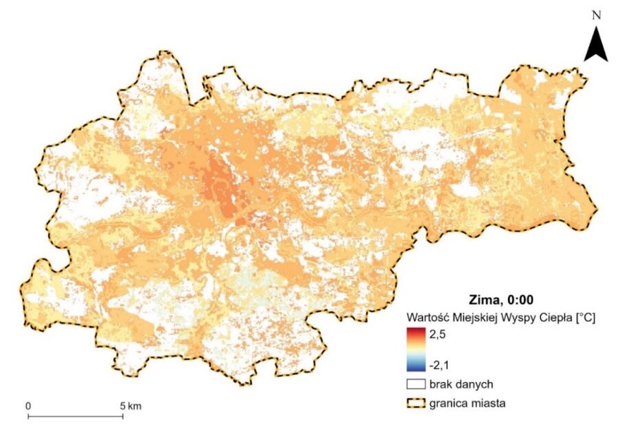 Miejska wyspa ciepła Rys.4