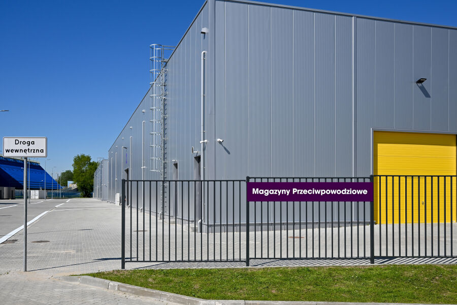 The new municipal flood storage facility on ul. Władysława Siwka