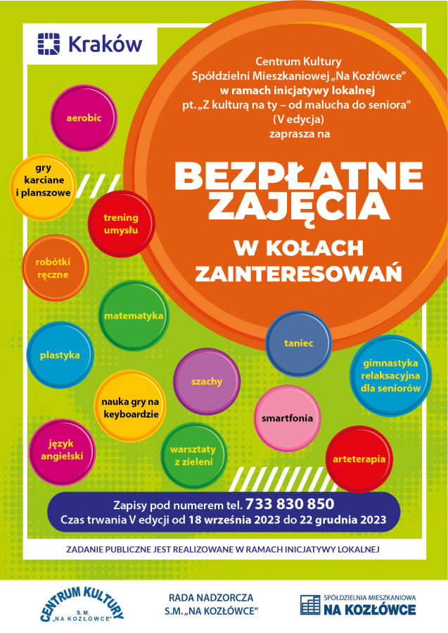 Spółdzielnia „Na Kozłówce” organizuje kolejne bezpłatne zajęcia