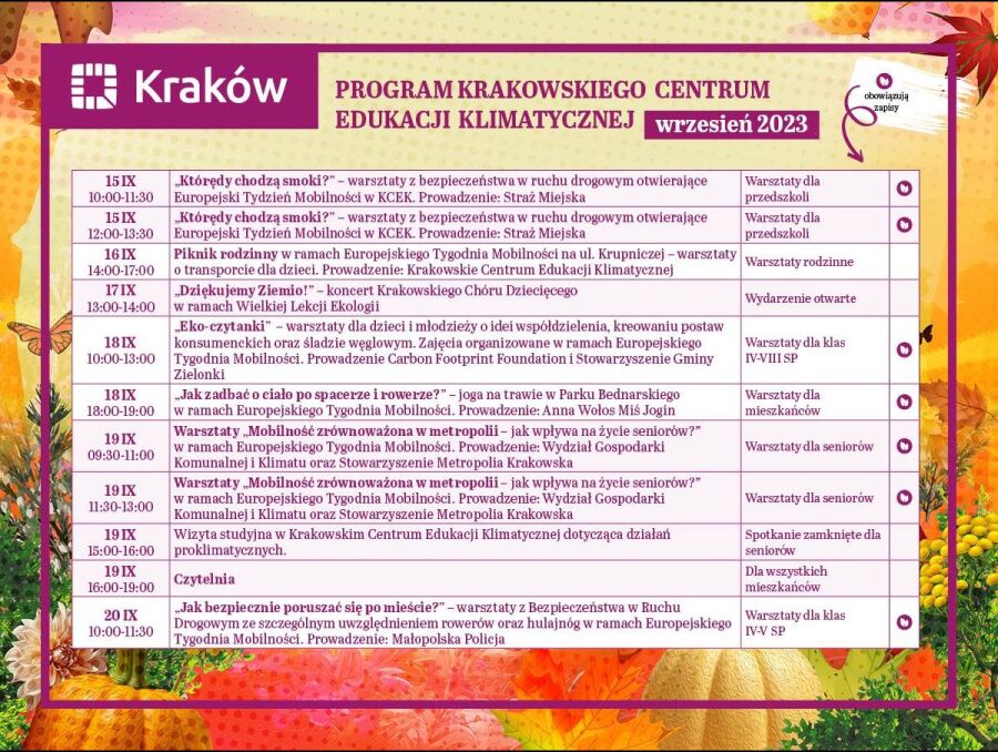 Program KCEK wrzesień 2023