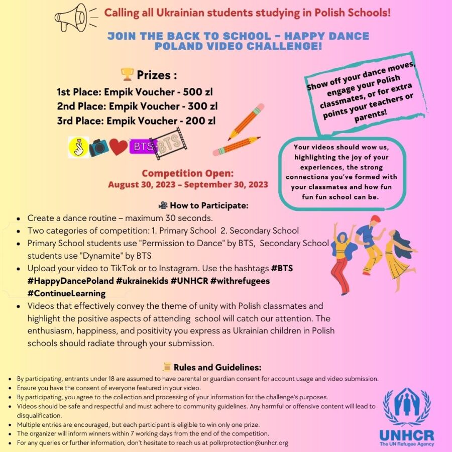 entuzjastyczne video, UNHCR, konkurs