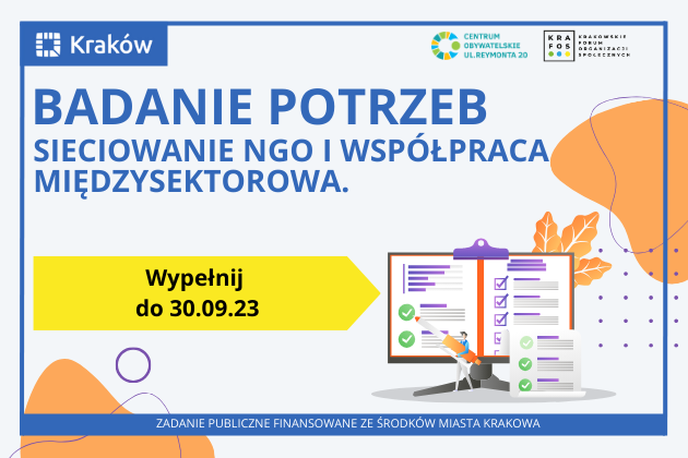 Kwartalne badanie potrzeb NGO – jesień 2023. Sieciowanie NGO i współpraca międzysektorowa
