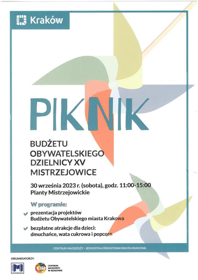 Piknik Budżetu Obywatelskiego na Plantach Mistrzejowickich