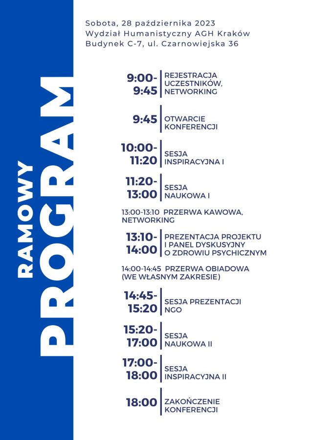 konferencja o studiowaniu plakat