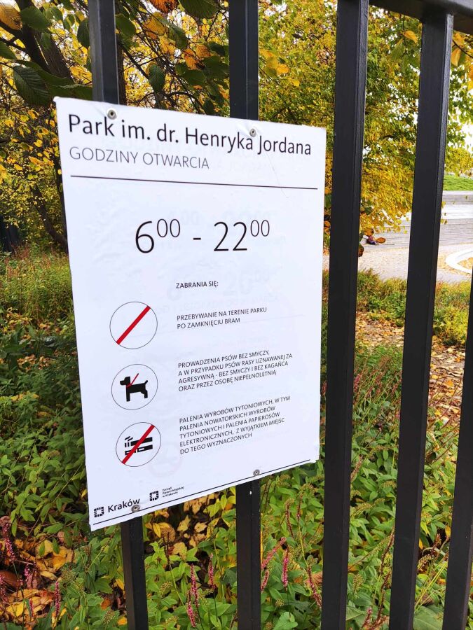 Park im. Jordana otwarty dłużej