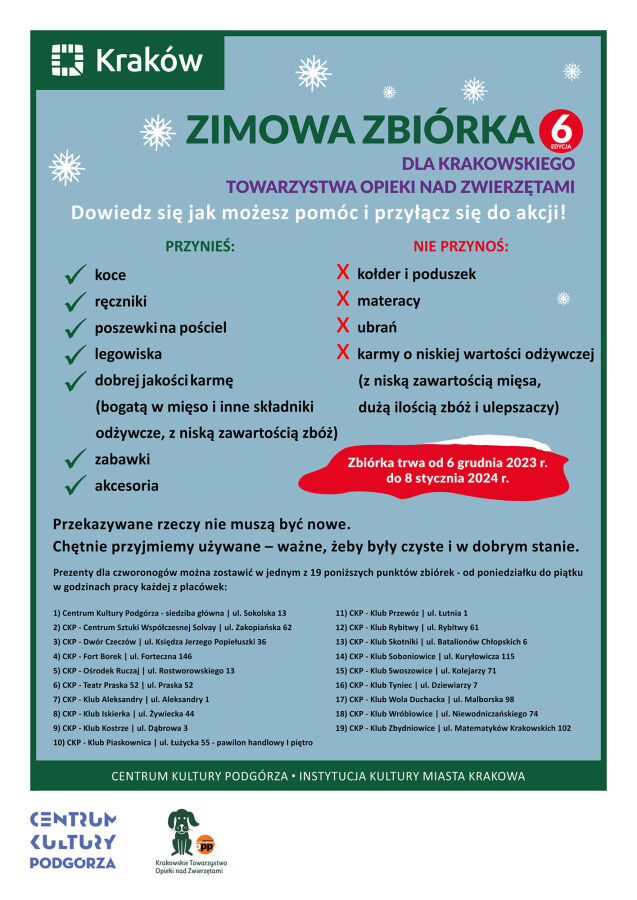 Zbiórka dla zwierząt, schronisko, CKP