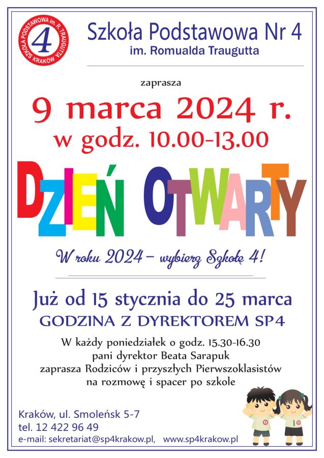 Dzień otwarty w szkole podstawowej nr 4