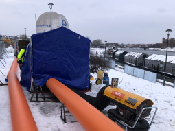 Pierwsze prace przy budowie kładki Kazimierz – Ludwinów