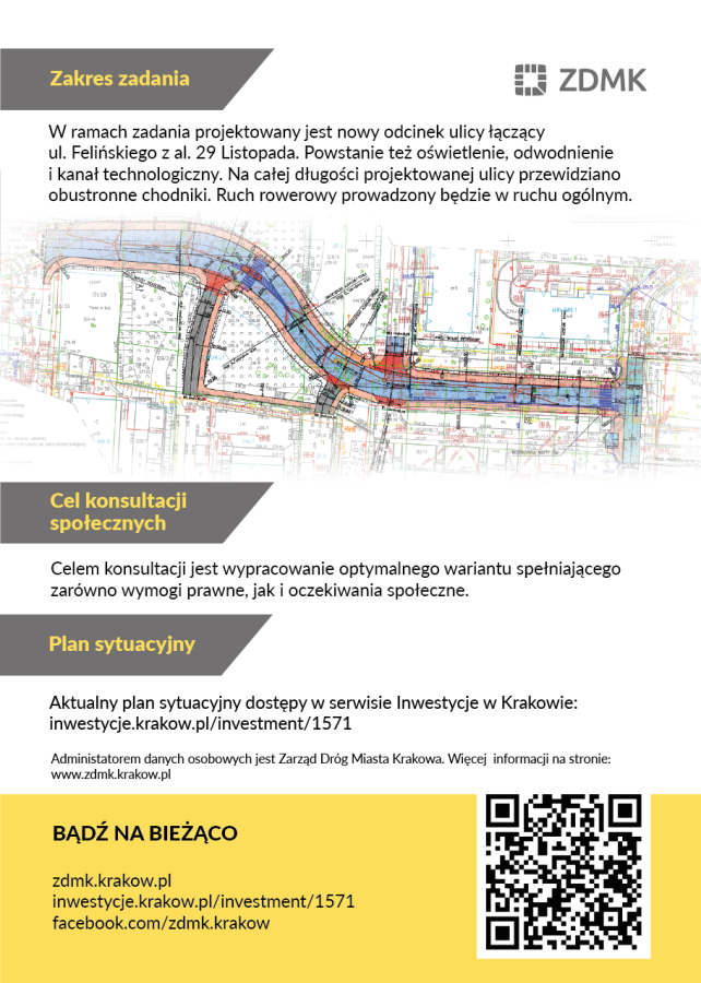 Droga łącząca abp. Felińskiego z al. 29 Listopada – ruszają konsultacje społeczne 