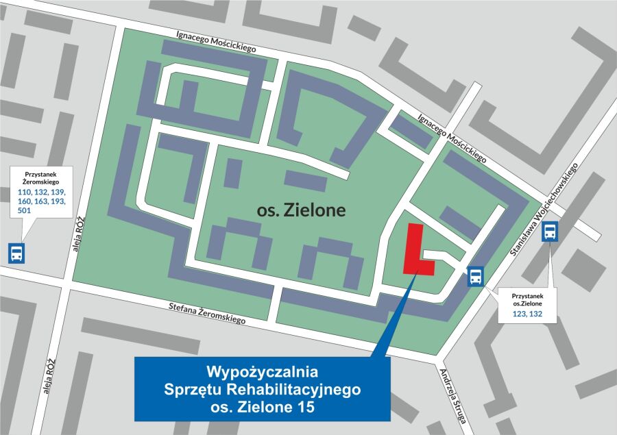 mapa dojazdu do wypożyczalni