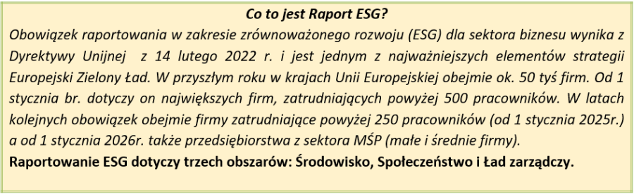 Raport ESG