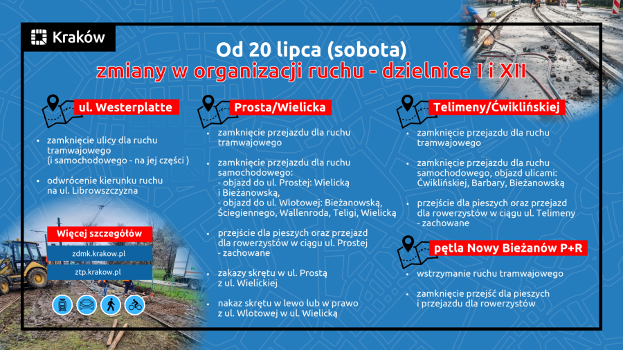 Zmiany w organizacji ruchu od 20 lipca