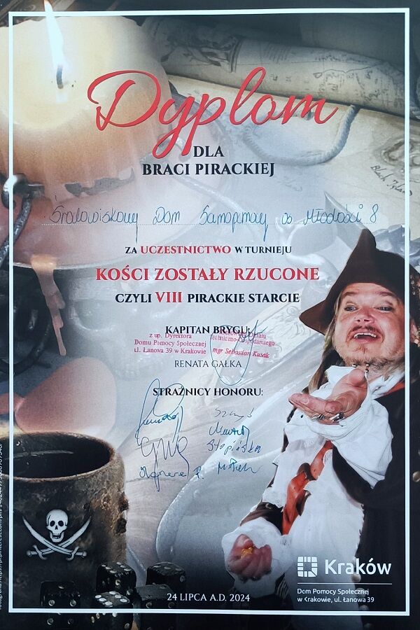 Dyplom za udział w turnieju