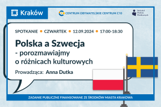 Polska a Szwecja - porozmawiajmy o różnicach kulturowych. Fot. Centrum Obywatelskie Centrum C 10 w Krakowie