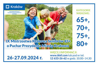 LOGO IX Mistrzostwa Seniorów popr. 600x400-01. Fot. Kraków Dla Seniora