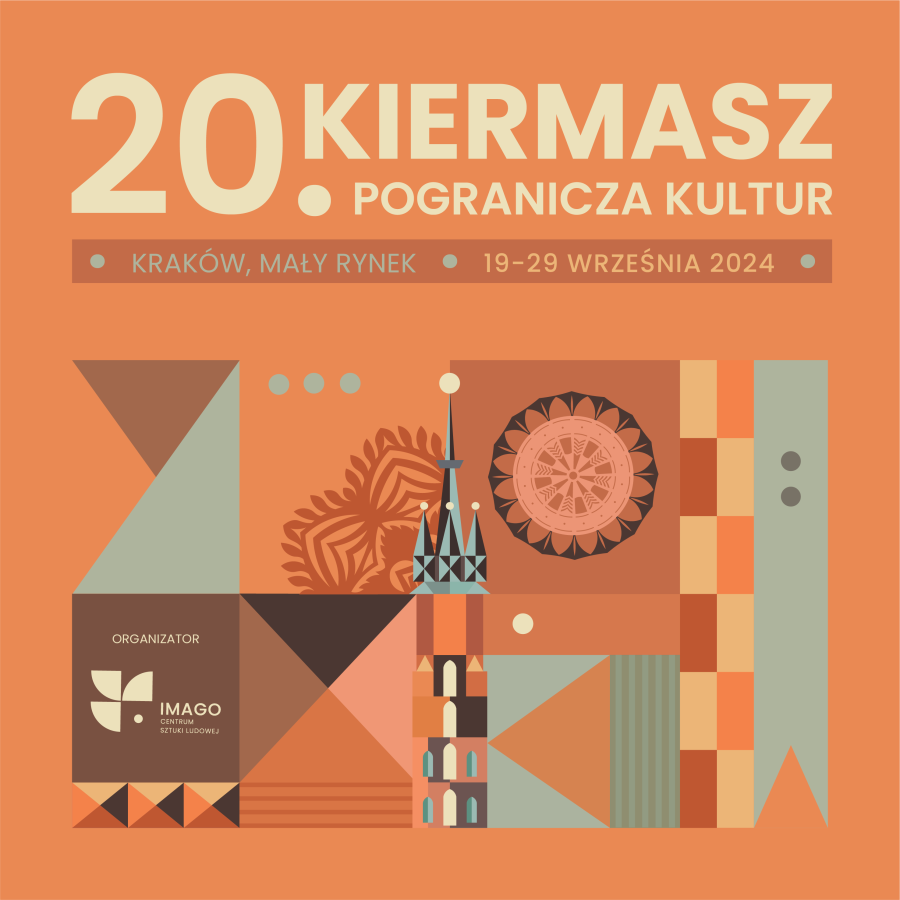 Grafika promująca 20. edycję Kiermaszu Pogranicza Kultur.