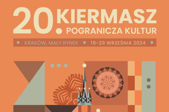 Grafika promująca 20. edycję Kiermaszu Pogranicza Kultur.