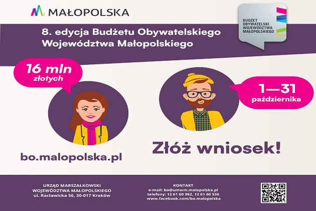 8. edycja Budżetu Obywatelskiego Województwa Małopolskiego