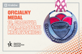 Medal półmaratonu. Fot. materiały prasowe, Zarząd Infrastruktury Sportowej w Krakowie