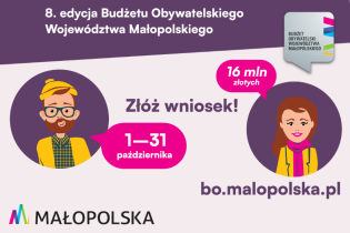 8. edycja Budżetu Obywatelskiego Województwa Małopolskiego
. Fot. Obywatelski Kraków