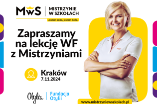 lekcja wychowania fizycznego z Otylią Jędrzejczak. Fot. materiały prasowe