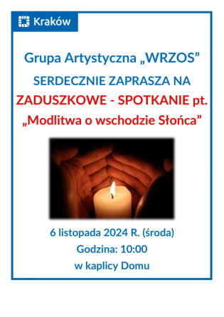 Zaduszkowe spotkanie z Grupą Artystyczna  „Wrzos”.. Fot. DPS im. L. i A. Helclów w Krakowie