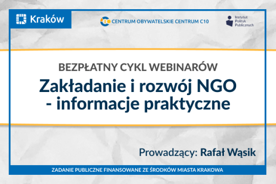 Cykl webinarów Zakładanie i rozwoj NGO