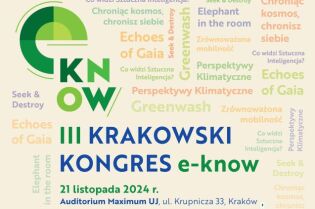 Plakat Kongres e-know. Fot. Uniwersytet Jagielloński 