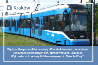 Odwołane konsultacje społeczne dotyczące opracowania pn. „Studium Wykonalności budowy linii tramwajowej do Osiedla Kliny”
. Fot. Obywatelski Kraków